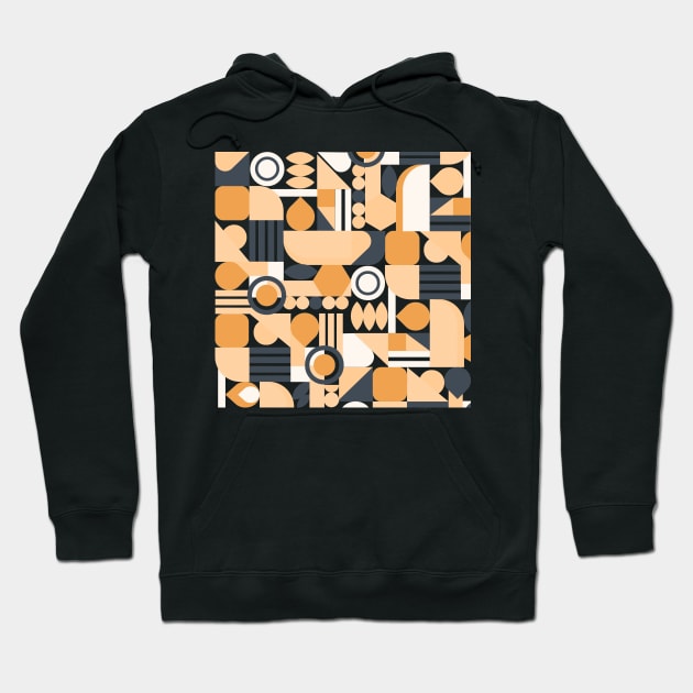 Orange geometric pattern abstract Hoodie by soycarola